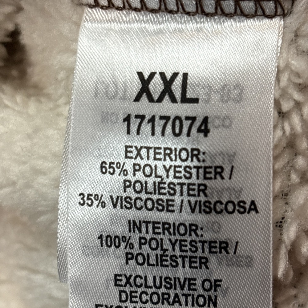 BC Clothing Heritage Men Sweatshirt XXL 2XL Brown Sherpa Quarter Zip Pullover - Picture 6 of 7
